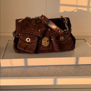 Suede Coach Bag